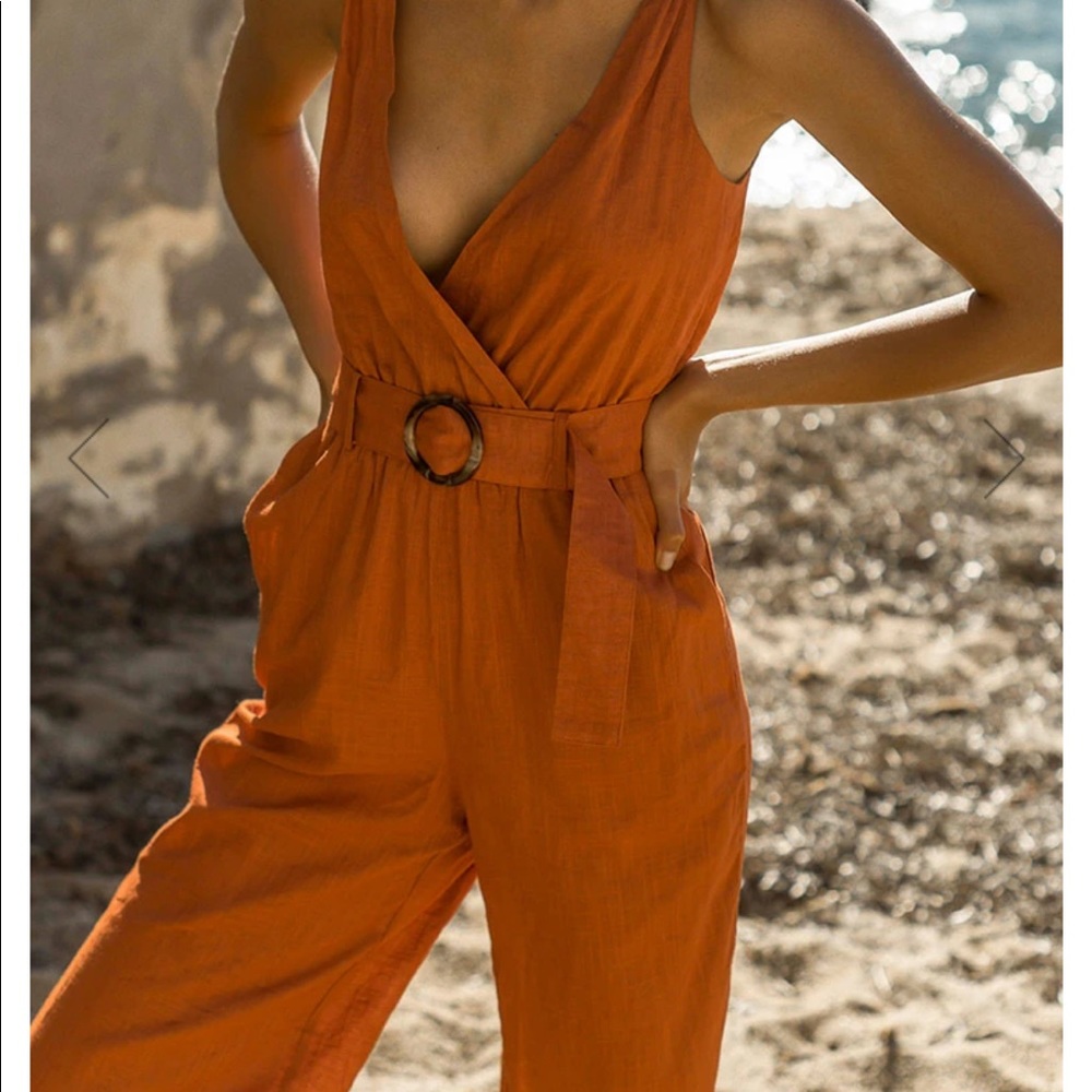 Seven Wonders Bloom Jumpsuit Rust